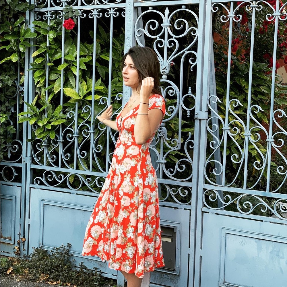 floral midi dress